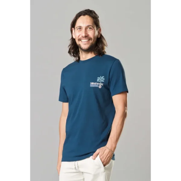 Kultivate T-Shirt TS Somewhere Blauw