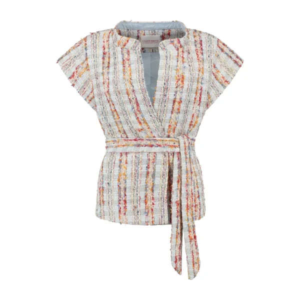 Ayla gilet Chanel _Front Studio Amaya Gilet Ayla Blauw