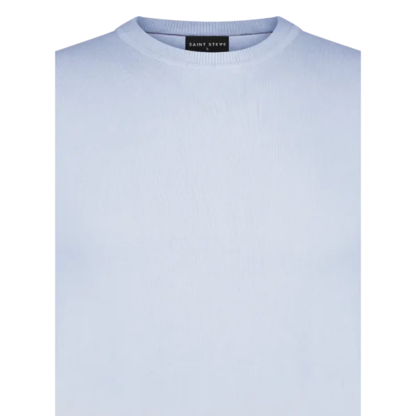 SAINT STEVE - BOUDEWIJN - 19652 - ICE BLUE_CROP Saint Steve T-shirt Boudewijn 19652 Lichtblauw
