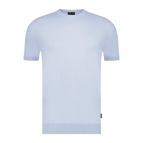 SAINT STEVE - BOUDEWIJN - 19652 - ICE BLUE_FRONT Saint Steve T-shirt Boudewijn 19652 Lichtblauw