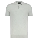 SAINTSTEVE_CHRIS_19481_WHITEMELANGE_FRONT Saint Steve Polo Chris 19481 Lichtgrijs
