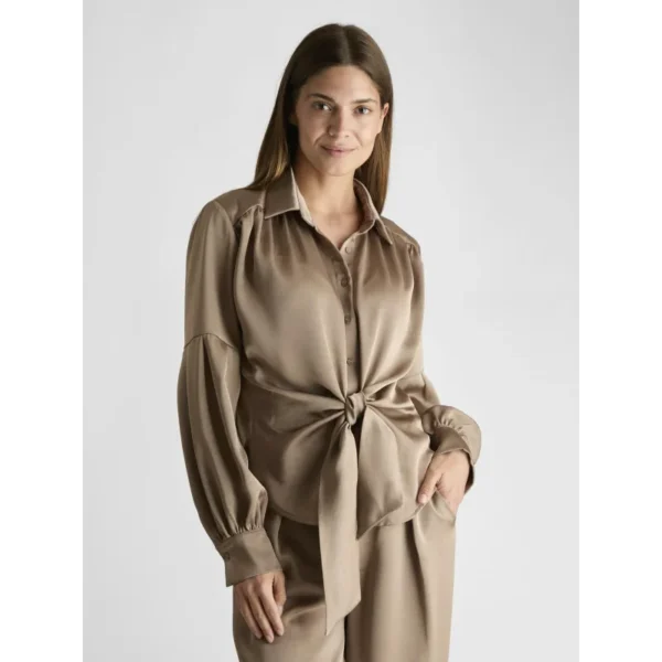 Neo Noir Blouse L.mouw 160801 Naja Dark taupe