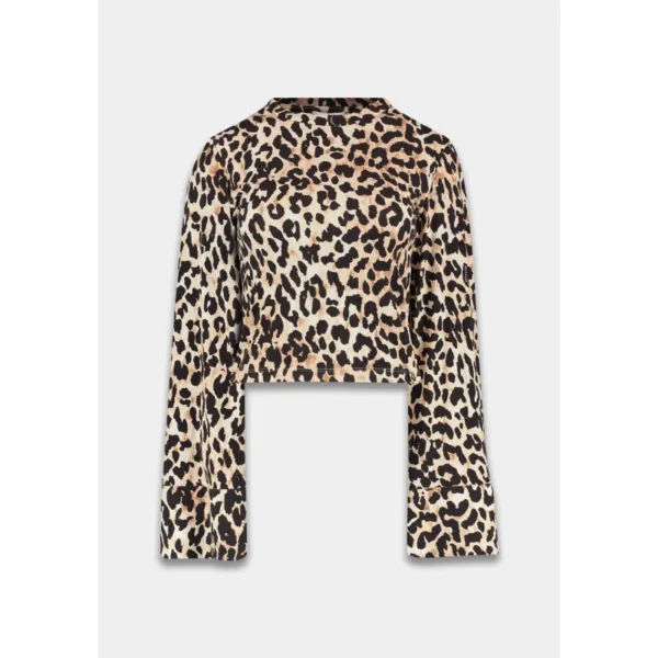 AMBER-LS-5 Harper&Yve Top Amber AW24OP601 Leopard