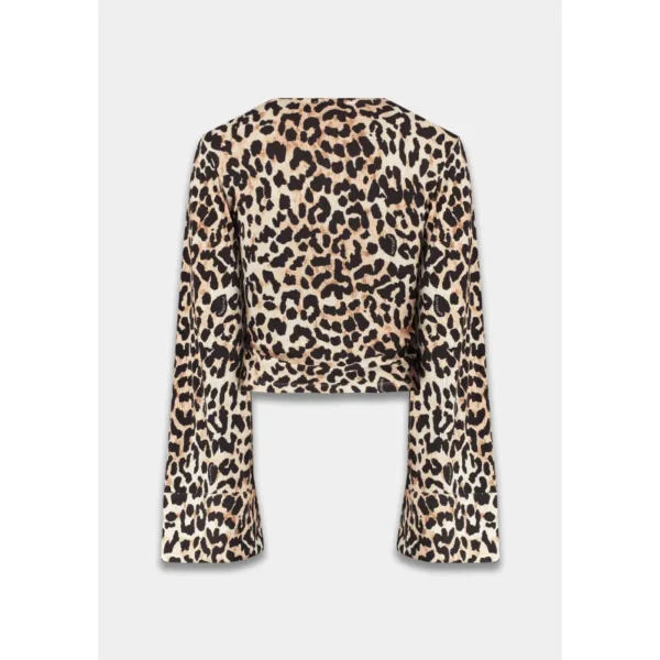 AMBER-LS-6 Harper&Yve Top Amber AW24OP601 Leopard