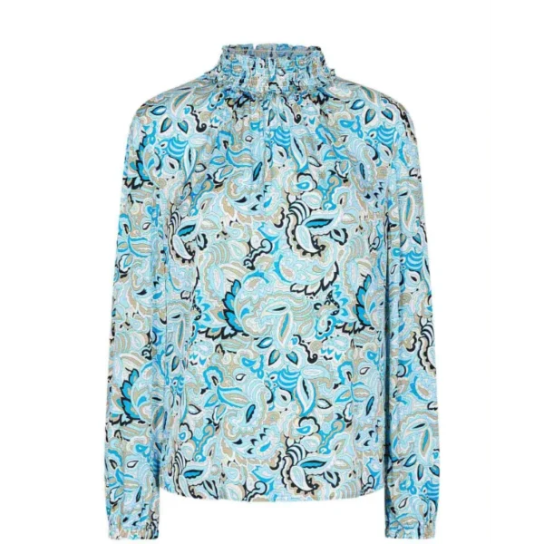 MOS-MOSH_SS23_740_151270 Mos Mosh Blouse Ximena 151270 Blauw