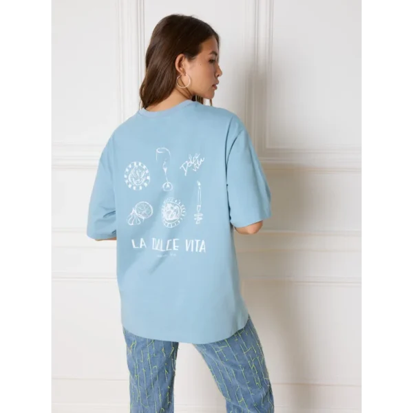 Refined Department T-shirt Maggy R2407707414 Blauw