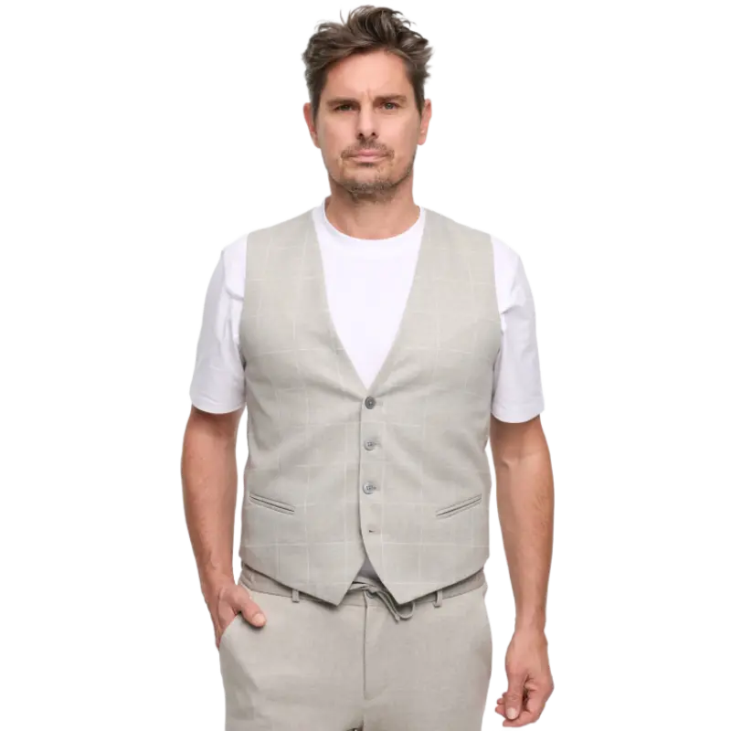 231648 DiWesley Light Beige1 Zuitable Gilet 231648 DiWesley 220 Beige