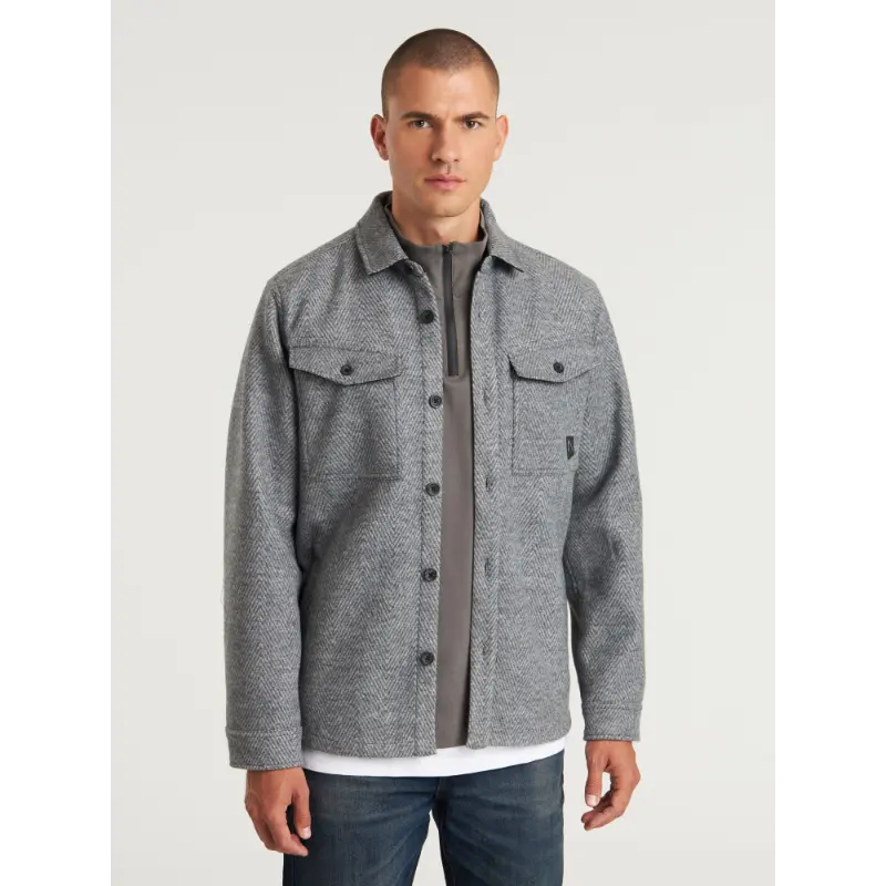 6112108051-E83_chasin_front_1 Chasin Overshirt Stryke 6112108051 E83 Grijs
