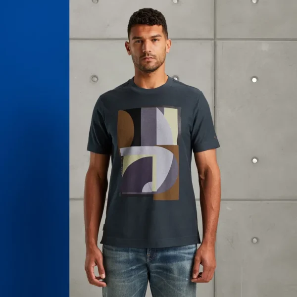 CTSS2408564-5113_model_1 Cast Iron T-Shirt CTSS2408564 Blauw