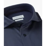Profuomo Japanese Knit Overhemd PPVH30044b Midden Blauw