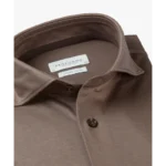 Profuomo Japanese Knit Overhemd PPVH30044C Taupe