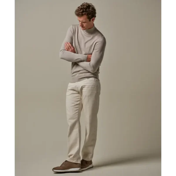 PPVJ30004F_1 Profuomo Trui Merino PPVJ30004f Beige
