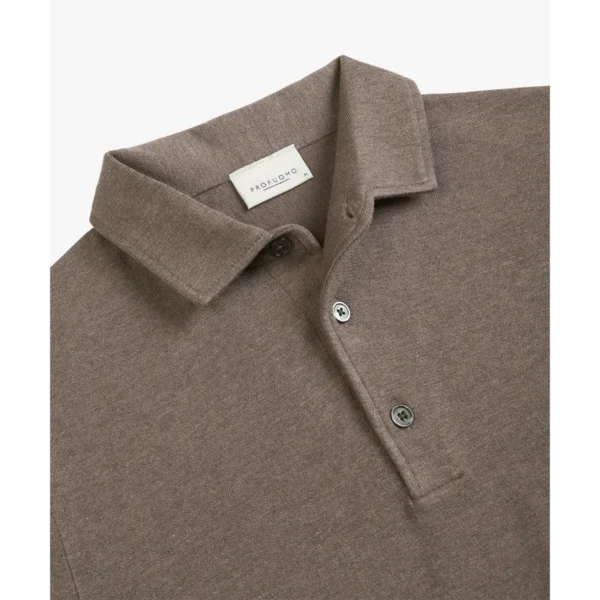 PPVJ30034E_102 Profuomo Luxury Polo PPVJ30034e Bruin