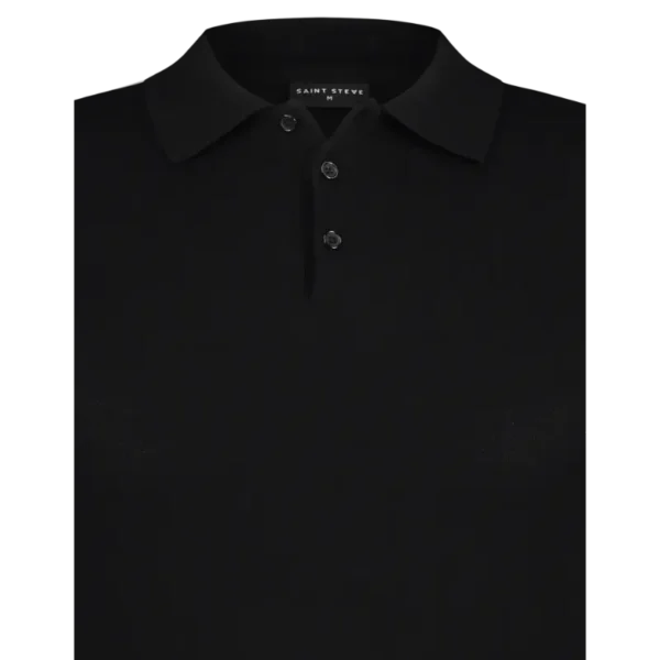 SAINTSTEVE_CHRIS_19481_BLACK_DETAIL Saint Steve Polo Chris 19481 Zwart