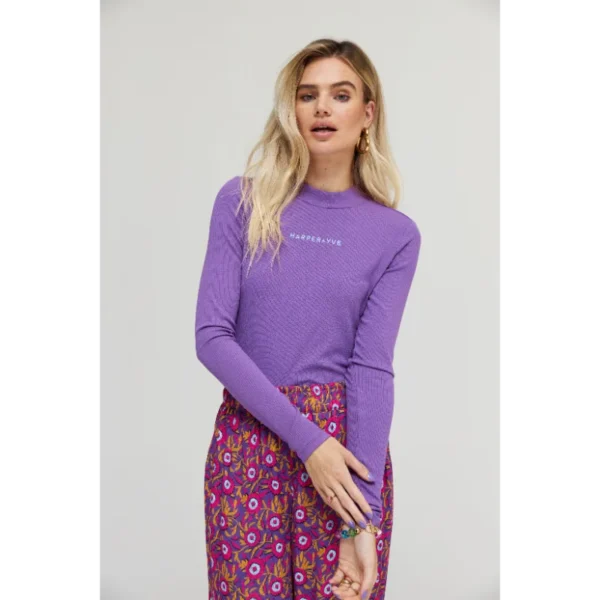 Harper&Yve Top Jane AW24P500 Paars