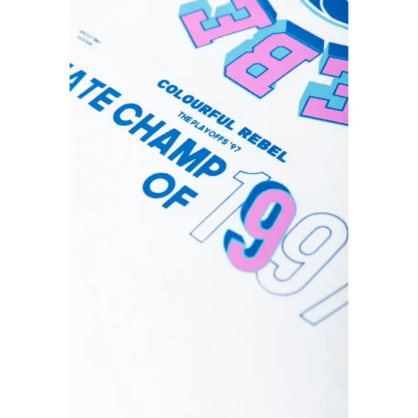 WT116254-118-Standardwhite-21226 Colourful Rebel T-Shirt State Champ WT116254 Wit