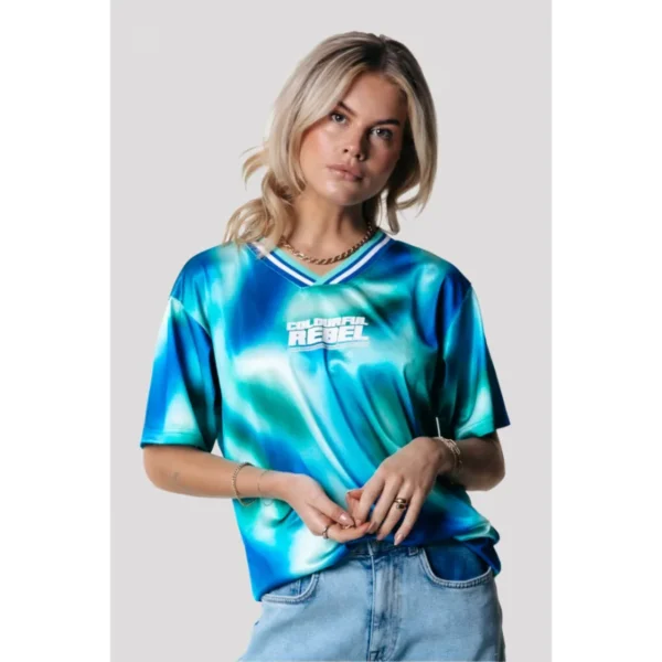 WT116263-102-Multicolor-21228 Colourful Rebel T-Shirt Tayla WT116263 Blauw