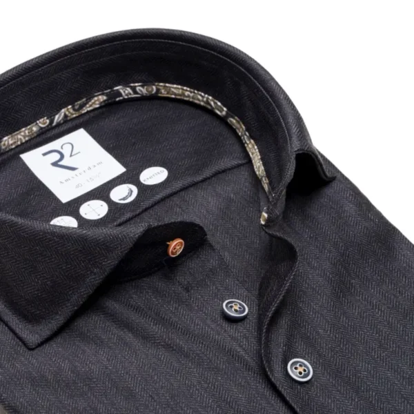126.WSP.019_020_2 R2 Overhemd 126.WSP.019 020 Zwart