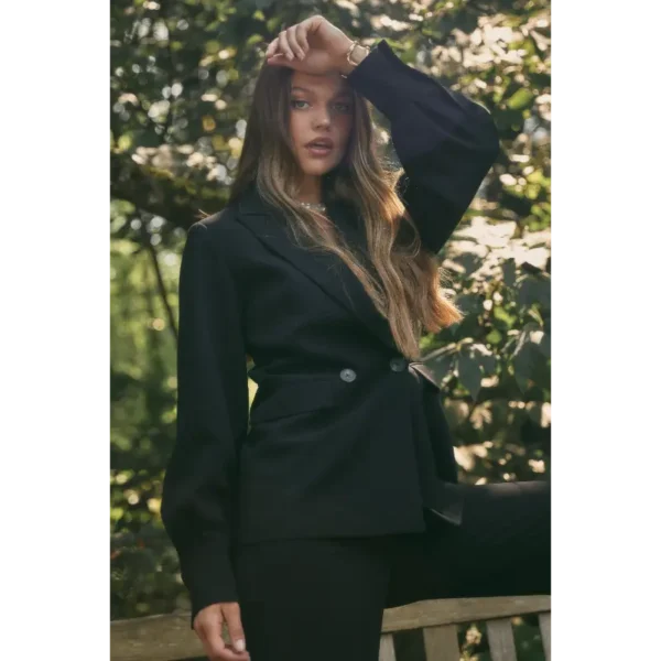 LavinaPuffBlazer-Black-PernillePants-Black4 Freebird Blazer Lavina Zwart