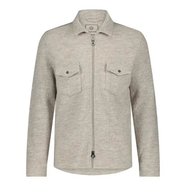 PISAW24-M2-sand _FRONT Blue Industry Overshirt PISAW24-M2 Zand