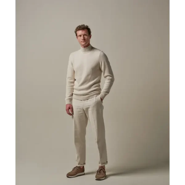 PPVJ30030C_1 Profuomo Trui PPVJ30030C Off-White