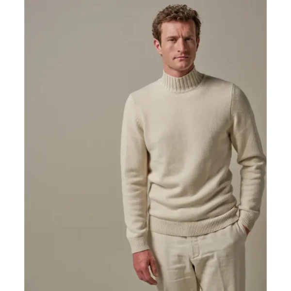 PPVJ30030C_100 Profuomo Trui PPVJ30030C Off-White