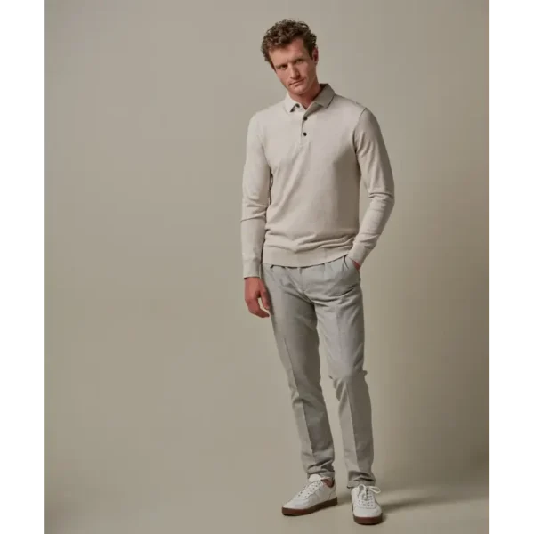 PPVJ30034A_100 Profuomo Luxury Polo PPVJ30034a Beige