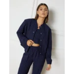 Refined Department Bomber Elysia R2409450633 Donkerblauw