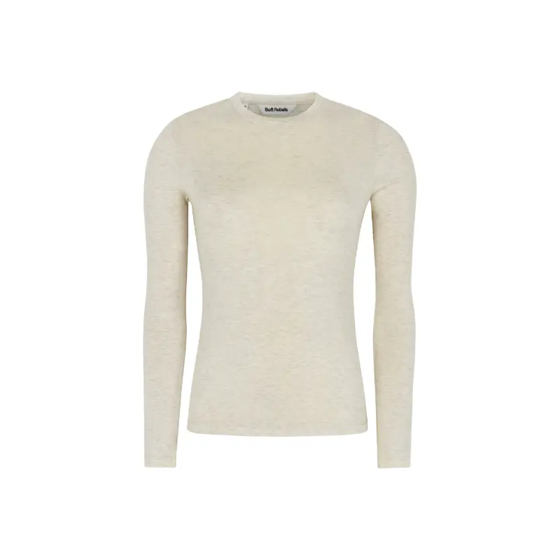 SR424-300 - 282 Arctic Wolf Melange - Extra 1 Soft Rebels Top SRroman SR424-300 Off-White