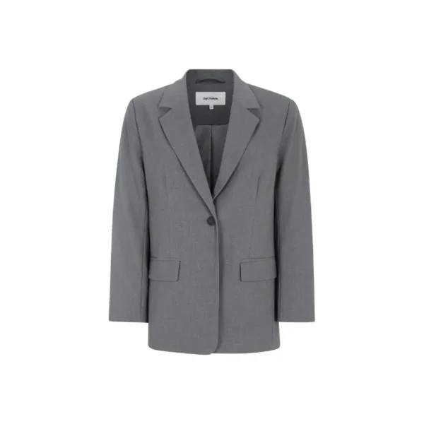 SRSS23-720 - 053 Medium Grey Melange - Extra 1.webp Soft Rebels Blazer SRvilja SRSS23-720 Grijs