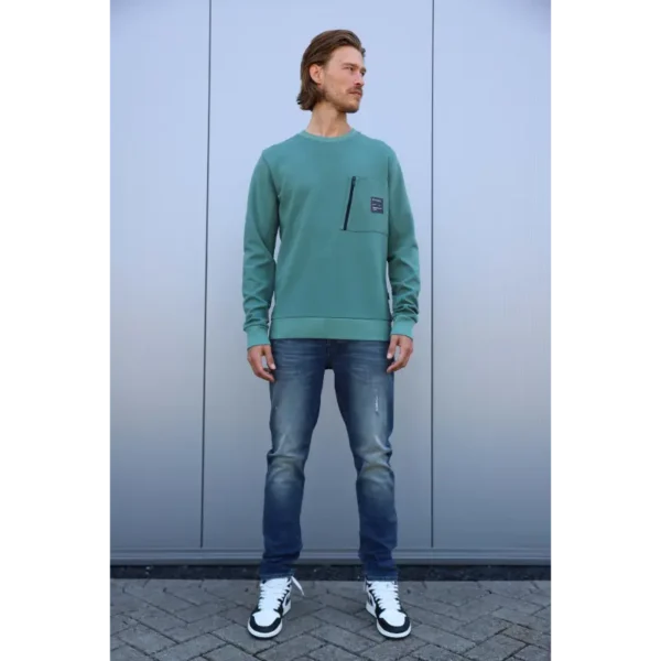 SWBRYAN_SAGEBRUSHGREEN_1 Kultivate Sweater Bryan 2401031002 Groen