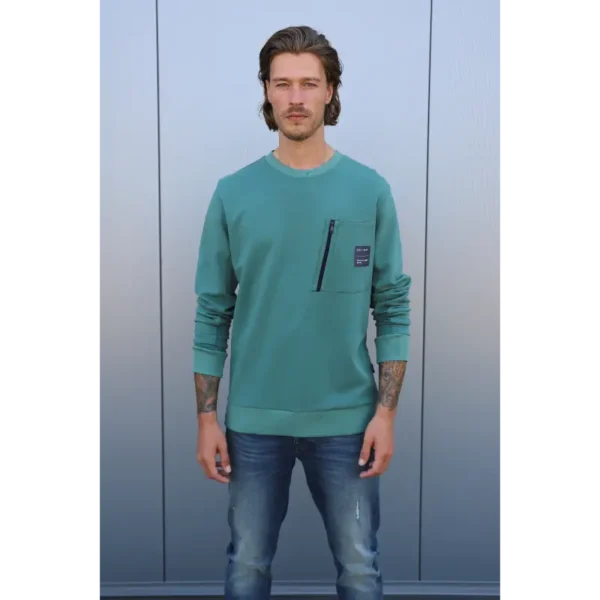 SWBRYAN_SAGEBRUSHGREEN_4 Kultivate Sweater Bryan 2401031002 Groen