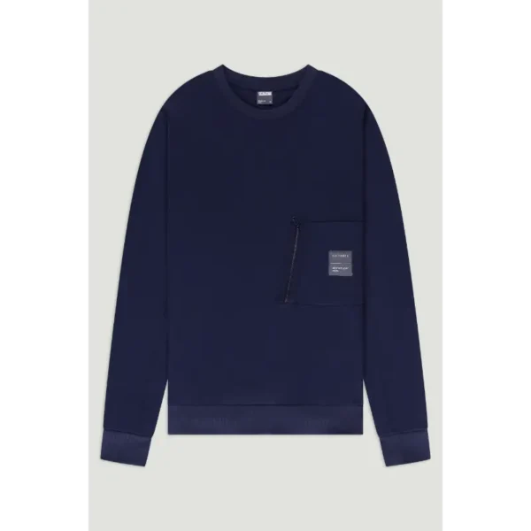 SWbryan_eveningblue-2 Kultivate Sweater Bryan 2401031002 Blauw