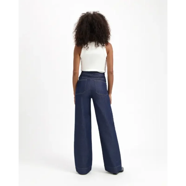 2024303-19-Rinse-11058 Kuyichi Jeans Farrah 2024303 Donkerblauw