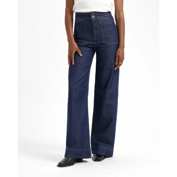 2024303-19-Rinse-11060 Kuyichi Jeans Farrah 2024303 Donkerblauw