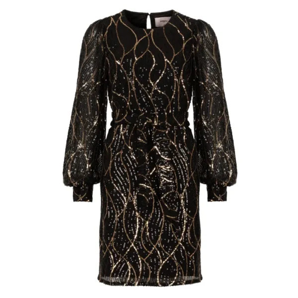 Freebird-Ico_winter-2024_1108_Dimphey-Jer-Sequins-Mesh-24-4 Freebird Jurk Dimphey Goud