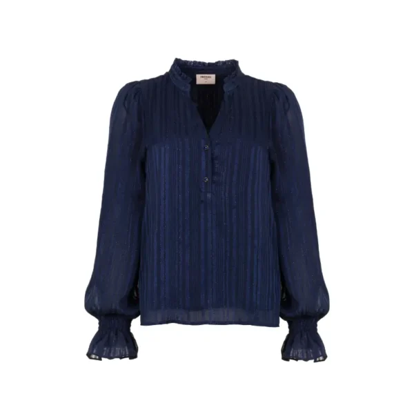 Freebird Blouse Borret Donkerblauw