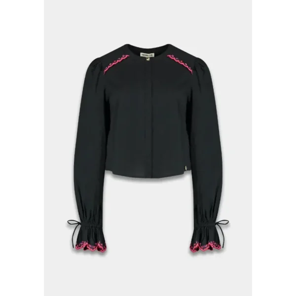 LILY-LS-BLACK-4 Harper&Yve Blouse Lily DW24C600 Zwart