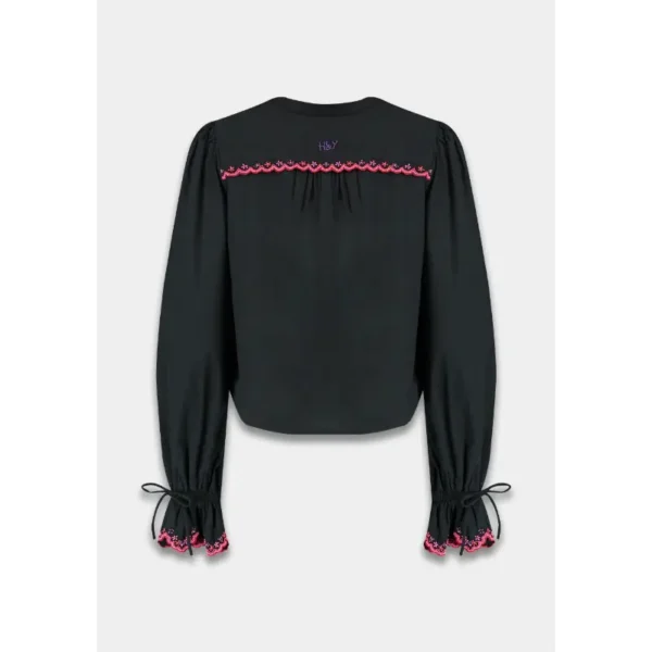 LILY-LS-BLACK-5 Harper&Yve Blouse Lily DW24C600 Zwart