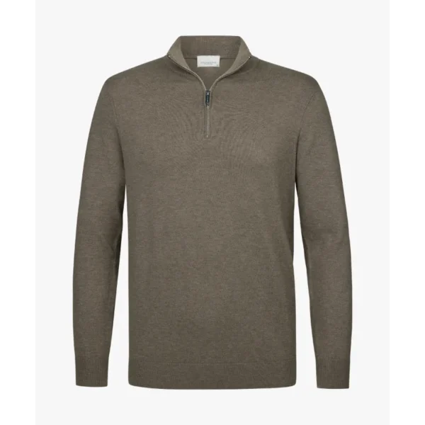 PPVJ30035E_103_P Profuomo Luxury Trui PPVJ30035e Bruin