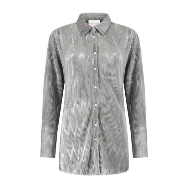 Phien Blouse_Grey_Front Studio Amaya Blouse Phien Zilver