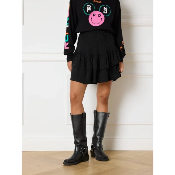 R2408239504_999_02 Refined Department Rok Max Glitter R2408239504 Zwart