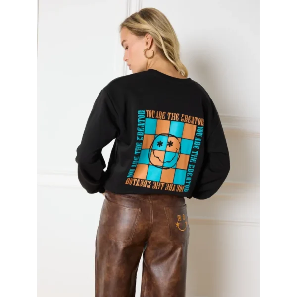 R2408822517_999_02 Refined Department Sweater Jayne R2408822517 Zwart