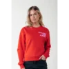 Colourful Rebel Sweater Puff Logo WS416206 Rood