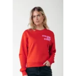 Colourful Rebel Sweater Puff Logo WS416206 Rood