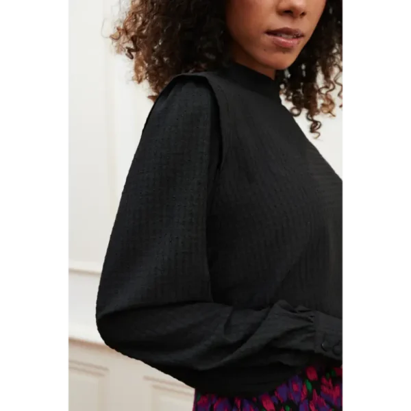 Blouse Ariana Black PK06.1 + Skirt Manouk Northern Light Print PK31 3 Lofty Manner Rok Manouk PK31 Multicolour