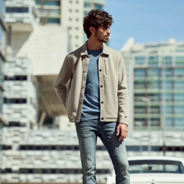 CKW2411352-5413_model_7 Cast Iron Sweater CKW2411352 Blauw