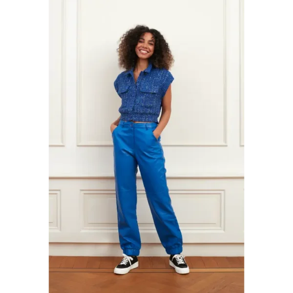 Lofty Manner Gilet Ayla PL43.1 Blauw