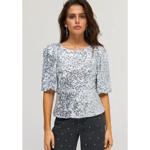 MARSJA-SS-SILVER-1 Harper&Yve Top Marsja DW24P603 Zilver