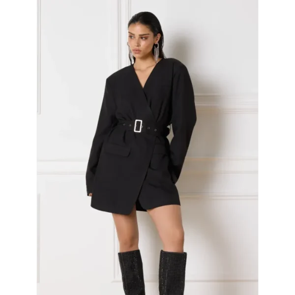 R2411453636_999_01_1352x1800 Refined Department Jurk Maan R2411453636 Zwart